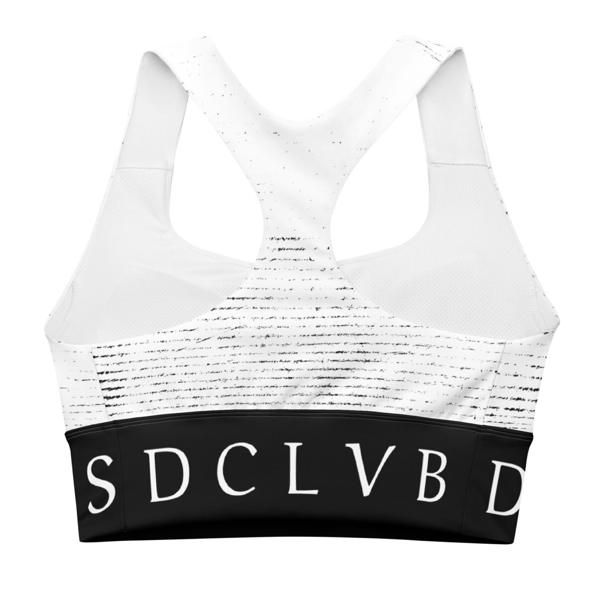 all over print recycled longline sports bra white back 6843ba99431ac longline sports bra