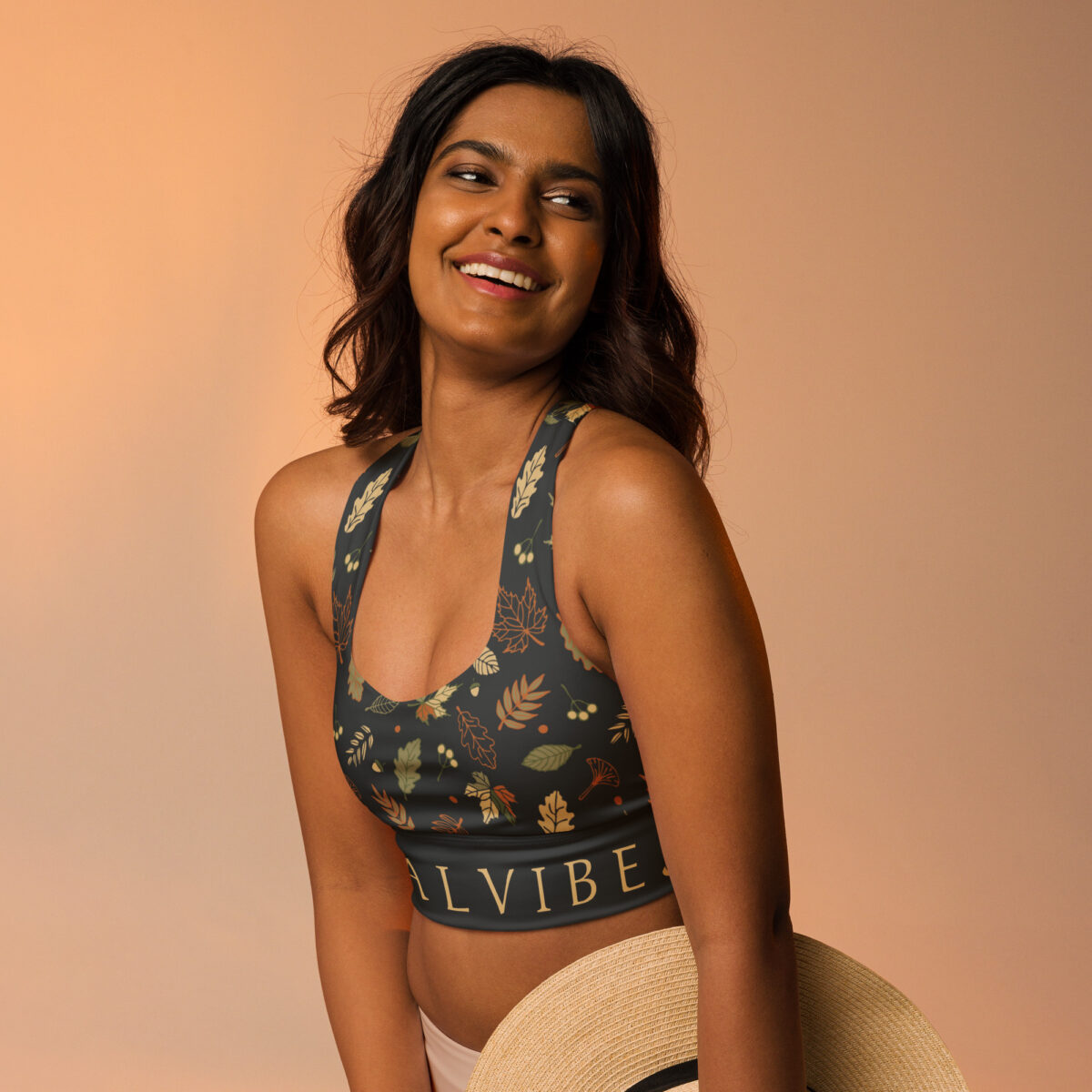 all over print recycled longline sports bra white left front 6843bab229f76 longline sports bra