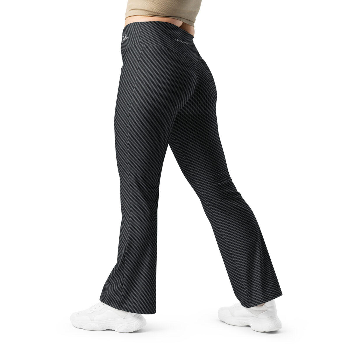 all over print flare leggings white back 6620b990df2af high waist leggings mit schlag