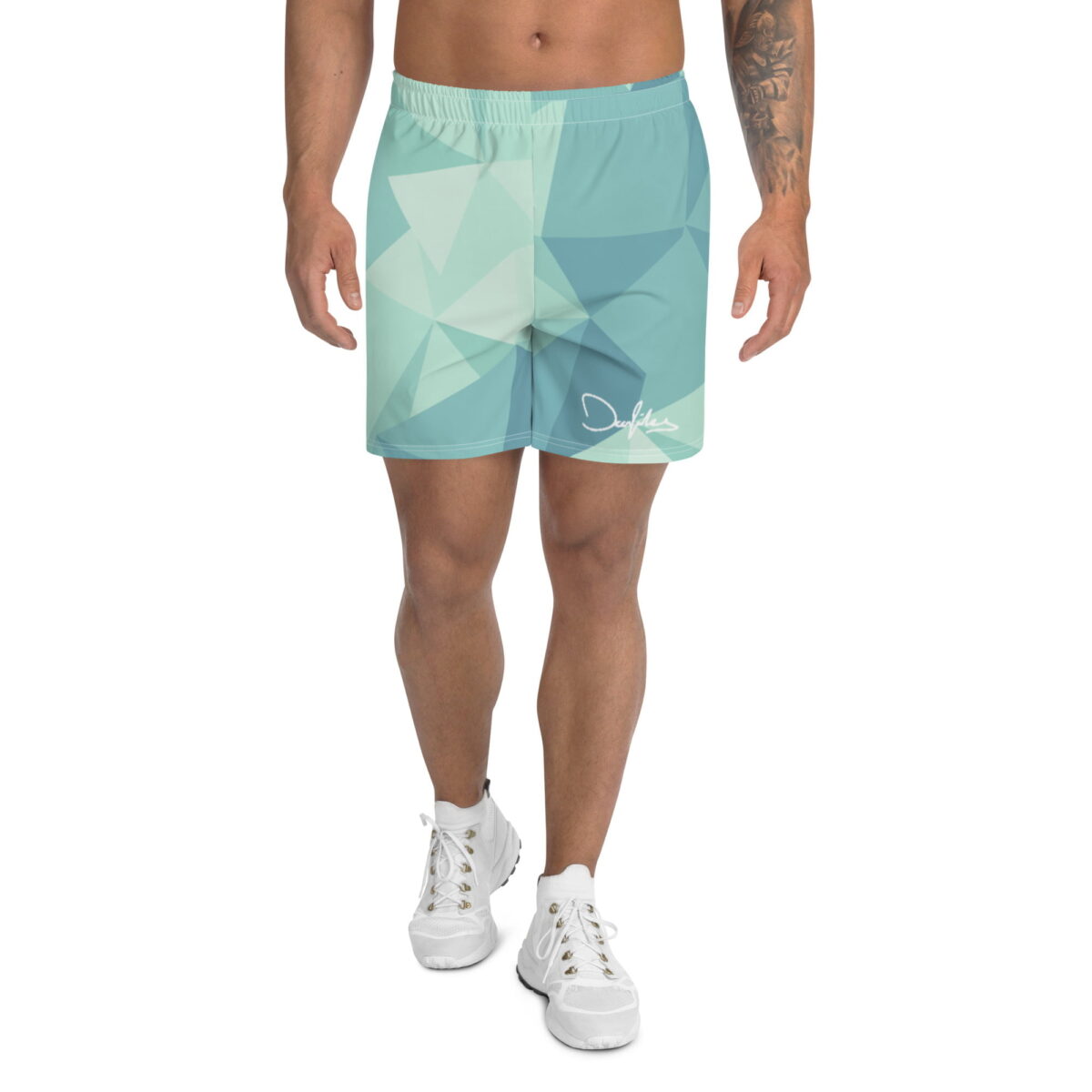 all over print mens athletic long shorts white front 62ff1b396e5da Herren sport shorts
