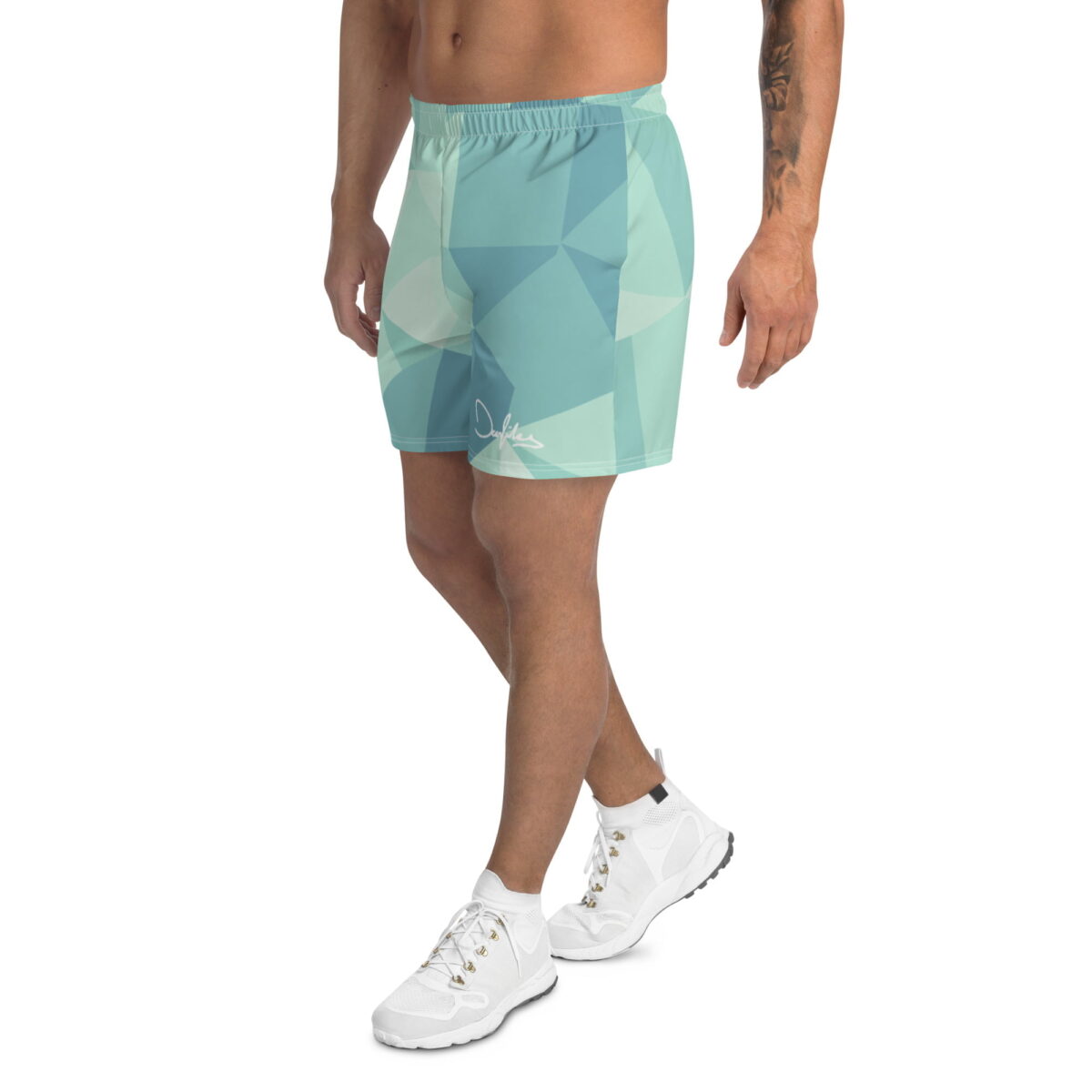 all over print mens athletic long shorts white left 62ff1b396f217 Herren sport shorts
