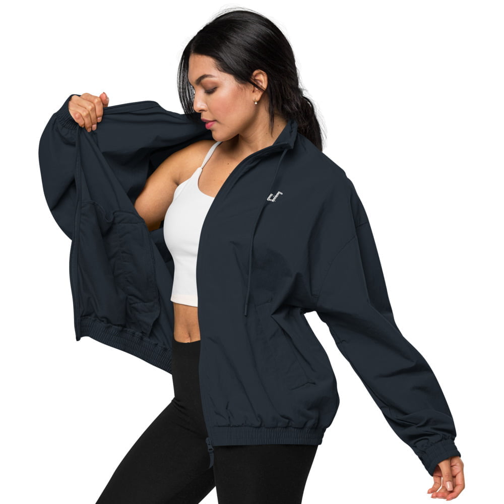 recycled tracksuit jacket french navy left front 621b30d527350 damen trainingsjacke